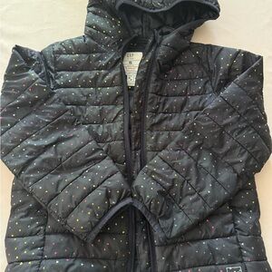 GAP Navy Puffer Jacket with Attached Hood